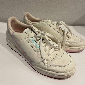 adidas Continental 80 Shoes, Off White, True Pink and Clear Mint colorway